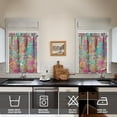 thumbnail image 4 of Rustic Vintage Curtains 36 Inch - 3 Panel Wildflower Farmhouse Set with Bohemian Floral Design, Rod Pocket, 4 of 6