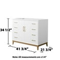 thumbnail image 2 of Wyndham Collection WCH818142SWZCXSXXMXX Amici 42" Single Free Standing Vanity Cabinet Only, 2 of 7