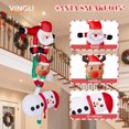 thumbnail image 5 of Matladin 7.5ft Christmas Inflatable Snowman Santa Claus Reindeer, Christmas Decoration with LED Lights, Built in Blower Stakes & Tethers for Outdoors, 5 of 9