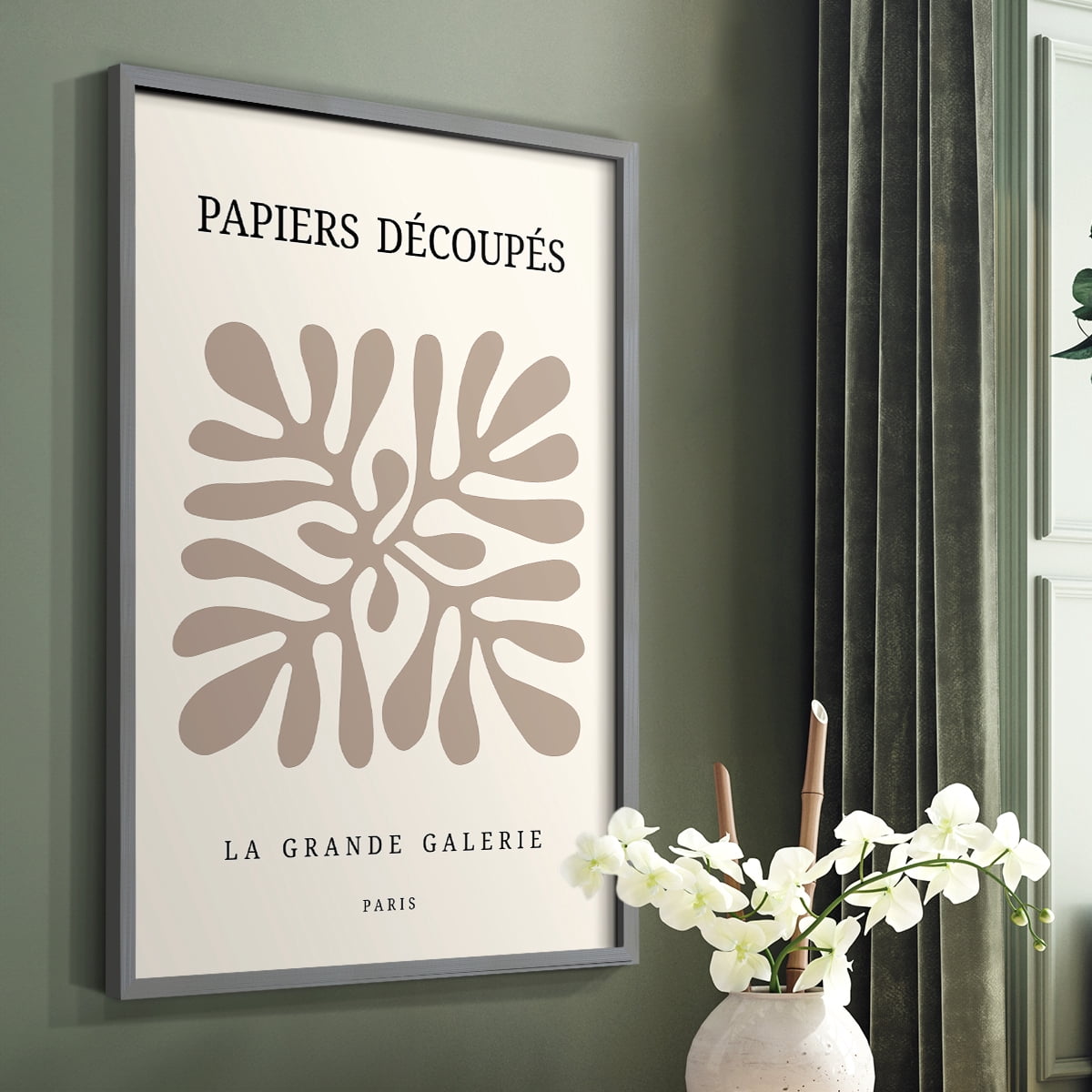 Matisse CCCLXXXIX in Gray Solid Wood 8 x 10 Framed Print