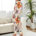 thumbnail image 3 of Women's Floral Print Button Pajamas 2-Set, Long sleeves Top and Pants with Pockets, Comfortable Loose Fit Sleepwear for Women, Feminine Summer and Autumn Loungewear, 3 of 7