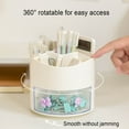 thumbnail image 4 of HBBKVI Pencil Holder with Drawer, 360 Degree Rotating Pen Holder for Desk Office, Makeup Brush Holder Pen Organizer, 4 of 7