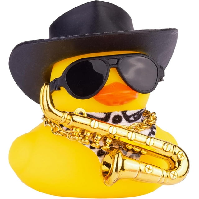 Car Rubber Duck Ornaments Dash Duck Decorations for Car Dashboard Ornament Decoration Accessories with Musical Instruments Q