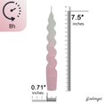 thumbnail image 3 of Handmade Candle Sticks Tapered Candlesticks - FCMSHAMD 7.3 Inch Twisted Taper Candles for Table Decor Housewarming Gift Idea-2pcs (White Pink), 3 of 9