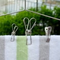 thumbnail image 5 of Laundry Clothes Pins Clips 50 Pack, Stainless Steel Heavy Duty Laundry Peg Metal Clip Clothespins for Hanging, Outdoor Clothesline, Snack Bags, Towel, Pictures, Office, 20 Pcs, 0.59x2.56", 5 of 7