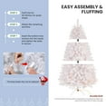 thumbnail image 6 of Alupssuc 6.5ft Pre-Lit Premium Artificial Hinged Classic Christmas Tree w/ Warm White Lights, Perfect Choice for Xmas Decoration, White, 6 of 6
