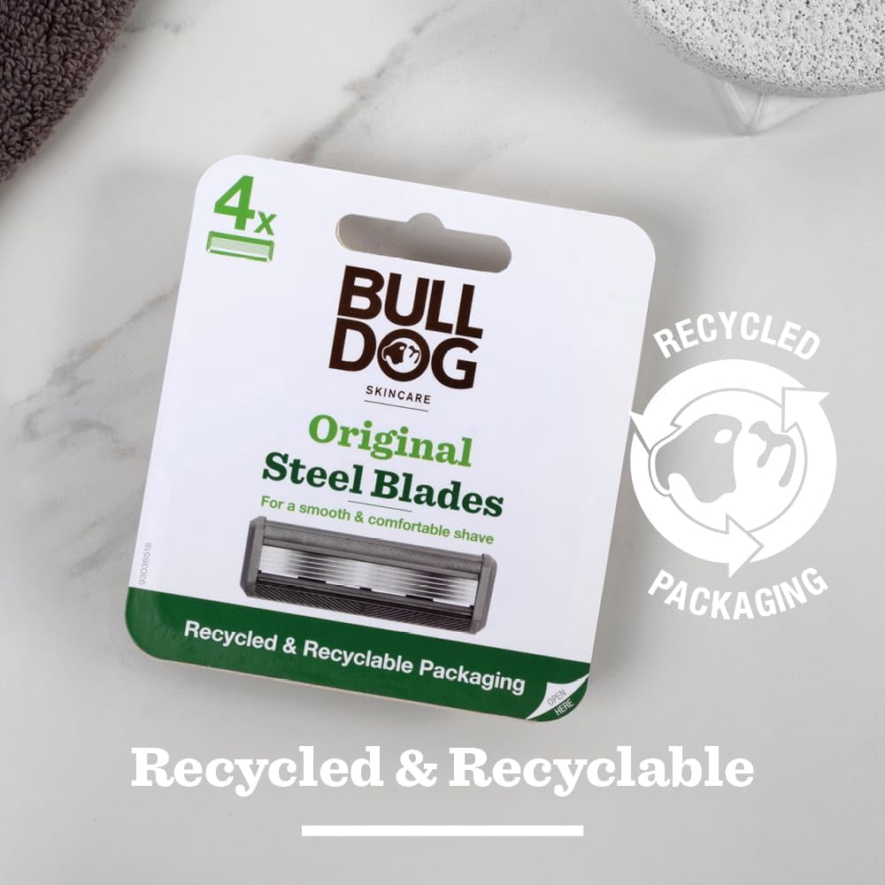 Original Steel Blades - Men's Razor Blade Refills – Contains 4 Blade Heads