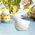 thumbnail image 4 of Mefallenssiah Mini Cute White Living Room Bedroom Desktop Easter Ceramic Home Decor, 4 of 6