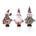 thumbnail image 4 of Paquete de 3 　Colgante para árbol de Navidad Colgante de Navidad Juguete Muñeco de nieve Alce Papá Noel Adorno colgante para árbol de Navidad Muñeco de nieve, 4 of 5