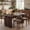 Lucena Oak/Camel, variant on COLAMY 5-Piece Modern Dining Table Set, Sturdy Wood Kitchen Table and 4 Upholstered Dining Chairs for Small Spaces, Mid-Century Farmhouse Dining Room Furniture Set, Lucena Oak/Grey