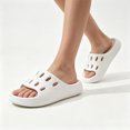 thumbnail image 5 of Quick Dry EVA Bathroom Slippers Non Slip Shower Shoes with Vented Holes Thick Sole Arch Support Breathable House Sandals for Men Women Indoor Outdoor Beach Pool (White, 40), 5 of 6