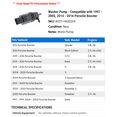 thumbnail image 2 of Washer Pump - Compatible with 1997 - 2005, 2014 - 2016 Porsche Boxster 1998 1999 2000 2001 2002 2003 2004 2015, 2 of 2