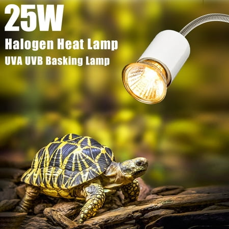25W Halogen Heat Lamp UVA UVB Basking Lamp Heater Light Bulb for Reptiles Lizard Turtle Aquarium