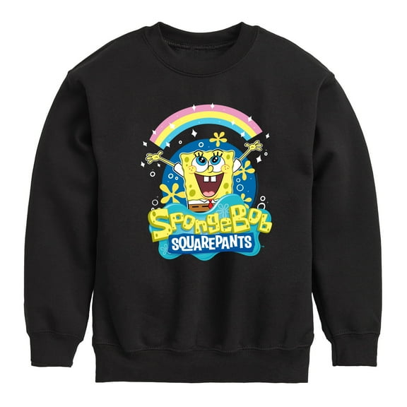 SpongeBob SquarePants - Rainbow Spongebob - Toddler & Youth Crewneck Fleece Sweatshirt
