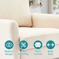 thumbnail image 4 of Gianna Fabric Accent Chair with Supportive Backrest and Armrests, Modern Comfortable Chair for Living Room, Bedroom, or Office, 4 of 5