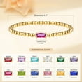 thumbnail image 3 of Exquisite Birthstone Jewelry for Women, Flexible 14K Gold-Plated Bead Bracelets, Fashionable Friendship Birthday Gift for Her, 3 of 5