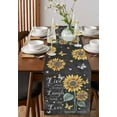 thumbnail image 4 of nqOlkjepod Retro Sunflower Table Runner 72 Inches Long Farmhouse Dress Scarves, Spring Summer Farmhouse Floral Butterfly Dining Tablerunner for Coffee Table/Kitchen Island/Party Décor, 14" x 72", 4 of 8