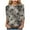 Grey_1, variant on Godom 3/4 Length Sleeve Womens Tops Crewneck Neck Casual Halloween Shirts Print Trendy Blouses Fall Tee