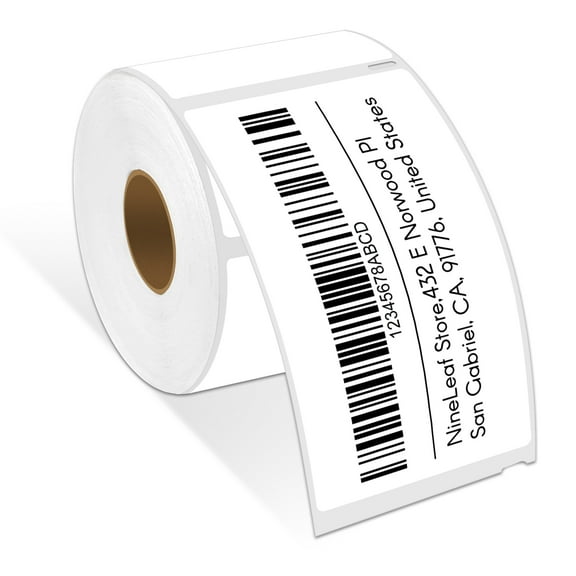NineLeaf 1 Roll Compatible for DYMO 30256 2-5/16 in x 4 in Shipping Address Barcode Labels, 300 Labels Per Roll