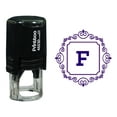 thumbnail image 1 of Printtoo Square Swirl Border Alphabet F Monogram Initial Self Inking Rubber Stamp Office Stationary, 1 of 3