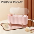thumbnail image 3 of Caja de almacenamiento de algodón de maquillaje, 3 compartimentos para guardar almohadillas de algodón, 3 of 6