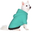 thumbnail image 2 of Fotbe Teal Turquoise Sudadera con Estampado para Perros Pequeños – Suéter con Capucha para Mascotas, Tela Suave de Forro Polar con Bolsillo-Small, 2 of 7