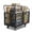 Black, variant on 6-in-1 Convertible Folding Platform Truck Cart, 2000 lb Heavy-Duty Steel Flatbed w/ Mesh Cage & Basket, 39 x 24 in Deck, Locking Casters for Warehouse/Factory Moving - Black