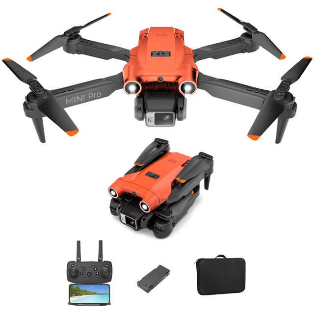 2.4G FPV Drone 4K Cámara dual 4CH 6 ejes Gyro RC Quadcopter (naranja 1 batería) Likrtyny juguetes de los niños