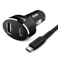 thumbnail image 1 of Cargador de coche Nekteck tipo C con suministro de potencia de 45 W y puerto A de 12 W, 1 of 7