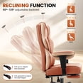 thumbnail image 3 of FelixKing Big and Tall Office Chair 500Lbs, Ergonomic Leather Desk Chair with Footrest Lumbar Support, High Back Executive Computer Chair for Home Office, Brown, 3 of 8