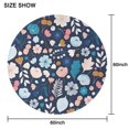 thumbnail image 6 of Pioneer Flower Floral Print Pattern Round Tablecloth 60"x60",Wrinkle Wipeable Table Cloth for Kitchen Dining Room Picnic Patio Party, 6 of 6