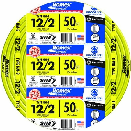 Nmb Wire - Southwire 28828222 12/2WG NMB Wire 50-Foot