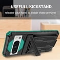 thumbnail image 5 of KOMI pour Google Pixel 8 Pro Étui avec Porte-Cartes, Support Intégré Étui Portefeuille de Protection Intégrale Testée contre les Chutes pour Google Pixel 8 Pro (Vert), 5 of 5