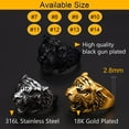 thumbnail image 3 of ChainsProMax Mens Rings Size 13 Stainless Steel Rapper Statement Rings, 3 of 8