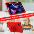 thumbnail image 5 of for iPad Pro 11" 2022/2021/2020/2018 Kids Case with 3D Butterfly Stand & Pencil Holder, Tablet Case with Shoulder Strap, Shockproof Protective Cover for iPad Air 5th/4th 10.9" 2022/2020, Red, 5 of 8