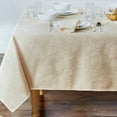 thumbnail image 2 of Town & Country Autumn Medley Ivory Fall Leaf Damask Tablecloth, 60x104 Oblong, 2 of 2
