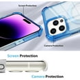 thumbnail image 6 of for iPhone 14 Pro Max Case Magnetic Phone Case, [Support for Magsafe] Gradient Crystal Elegant Case, Four Corner Cushion Protection Cover Camera Protective for Girls Women -Blue Black, 6 of 12