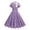 Purple, variant on Women's 1950s Retro Style Dresses Vintage Short Sleeve Tie Neck Swing Dress Midi Prom Dress with Belt, Guest Dresses for Women(Purple,XXL)
