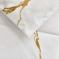 thumbnail image 4 of HGmart Golden Marble Pattern Twin 2 Pieces Duvet Cover Set Soft Breathable Washed Microfiber Duvet Cover, 4 of 6