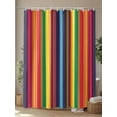thumbnail image 4 of Shower Curtain Rainbow Stripes Shower Curtains for Bathroom, Waterproof Polyester Shower Curtain Set with Hooks, Standard Size 66" x 72" Abstract Colorful Stripes, 4 of 6