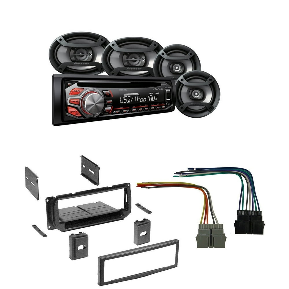 NEW CAR STEREO RADIO KIT DASH INSTALLATION MOUNTING TRIM BEZEL W/ WIRING HARNESS And Pioneer DXT