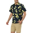 thumbnail image 4 of Lars Amadeus Men's Summer Short Sleeves Button Down Hawaiian Tropical Fruit Printed Shirts, 4 of 6