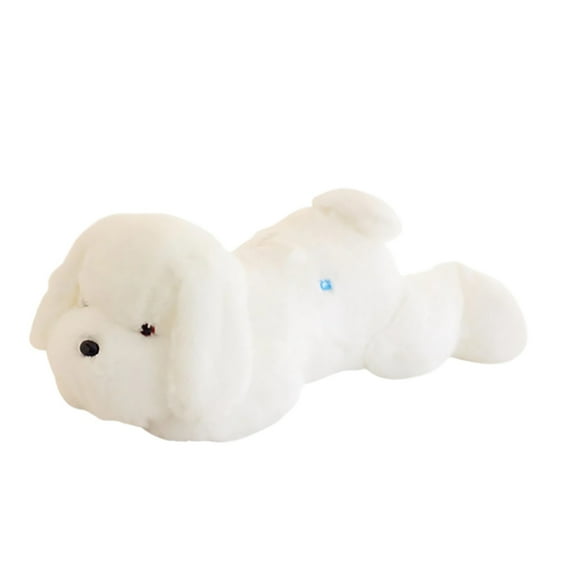 LED Light Up Cute Pug Dog Stuffed Animal Toy Adorable Glow In The Dark Soft Pet Figure