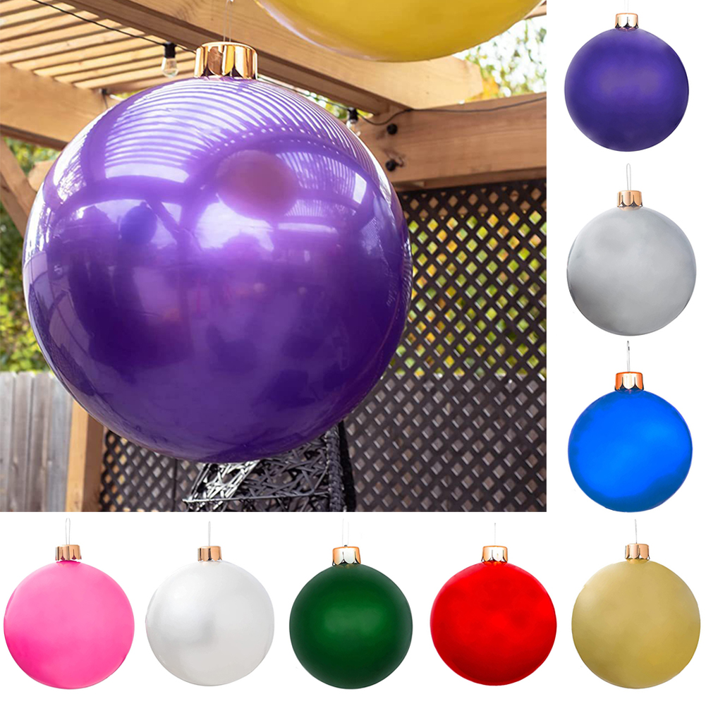 DGROEE 1 Set Giant Christmas PVC Inflatable Decorated Ball,23Inch Inflatable Decorated Ball for