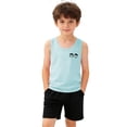 thumbnail image 3 of SGFCWSX Boys Tank Tops Youth Cute Cartoon Print Sleeveless Casual Comfort Tank Tops Mint Green Size 5-6Years, 3 of 7