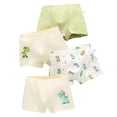 thumbnail image 5 of WUANDIXFA Toddler Boys Underwear 2-16 Years Cotton Cute Cartoon Print Summer 4 Pack Briefs Boys Organic Cotton Underwear Kids Daily Underpants,Beige,12-15 Years, 5 of 5