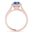 thumbnail image 2 of 1.35 Ct Halo Unique Design Blue Diamond Engagement Wedding Ring - 14K Gold, 2 of 7