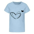thumbnail image 3 of T-shirts pour Filles Imprimés Manches Courtes Col Rond Vêtements d'Été pour Adolescentes 3-4 Ans, 3 of 3