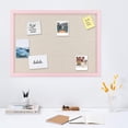 thumbnail image 2 of Framed Linen Bulletin Board x es Fabric Jewelry Organizer Pinboard for Wall Memory Memo Pin Board Pink Linen with Frame, 2 of 7