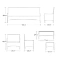 thumbnail image 2 of Ilios Innova Juego de Sala para jardín de 4 piezas fabricado en Mimbre sintético, Set para exteriores 3 Sofás con Asiento Acolchado y Mesa de Vidrio (Sala-4p), 2 of 9
